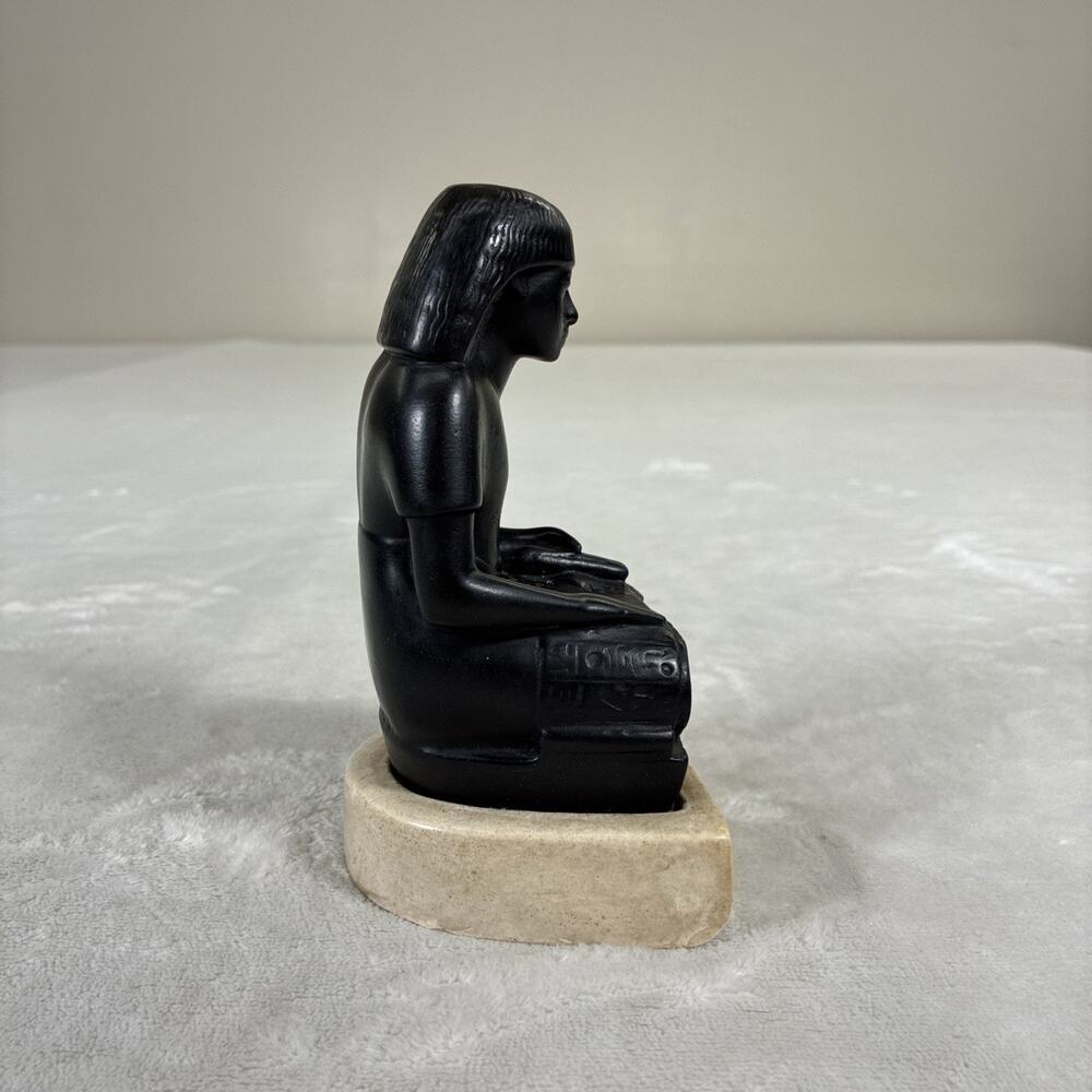 Vintage Alva Studios Egyptian Sculpture The Scribe Louvre Museum Pair Of 2 - Picture 5 of 15
